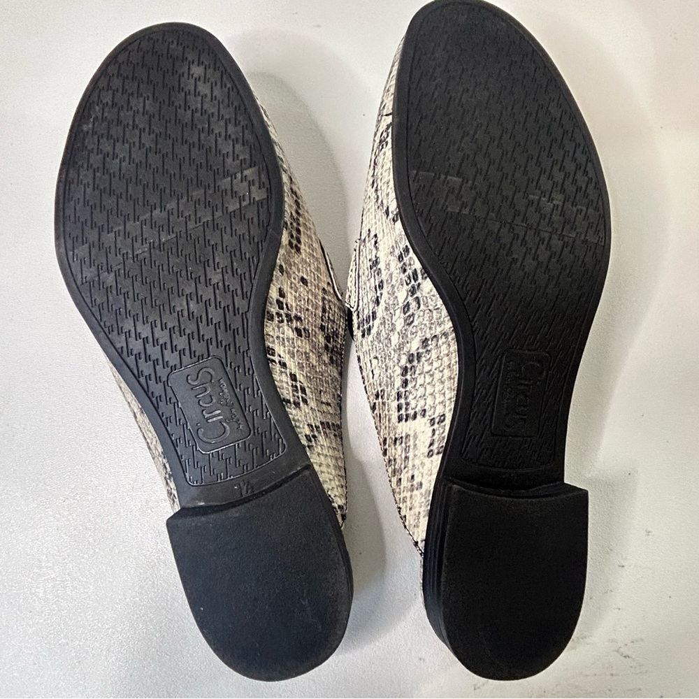 Circus by Sam Edelman Snakeskin Hal Penny Loafer Slip On Slide Mules Women’s 7.5 - Picture 9 of 10